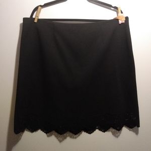 NWT Laundry by Shelli Segal lace cut trim skirt $188 retail size 18w